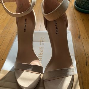 Call Me Spring nude sandal heel